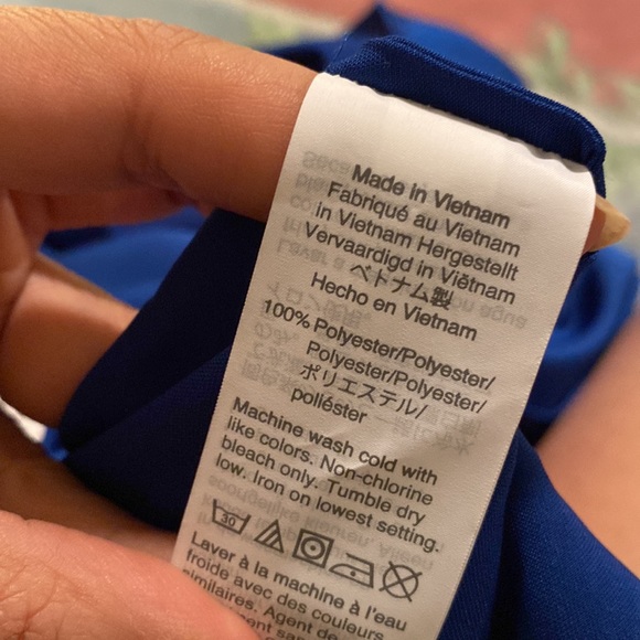 J.Crew blue satin midi skirt - Picture 3 of 3